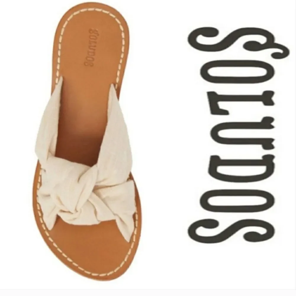 Saludos Knotted Slide Sandals Sz 7.5